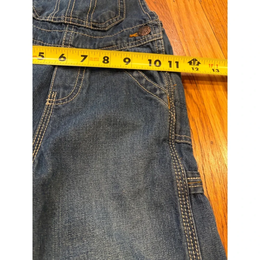OshKosh Bgosh Toddler Boys Denim Vestbak Carpenter Overalls Blue 18 Months
